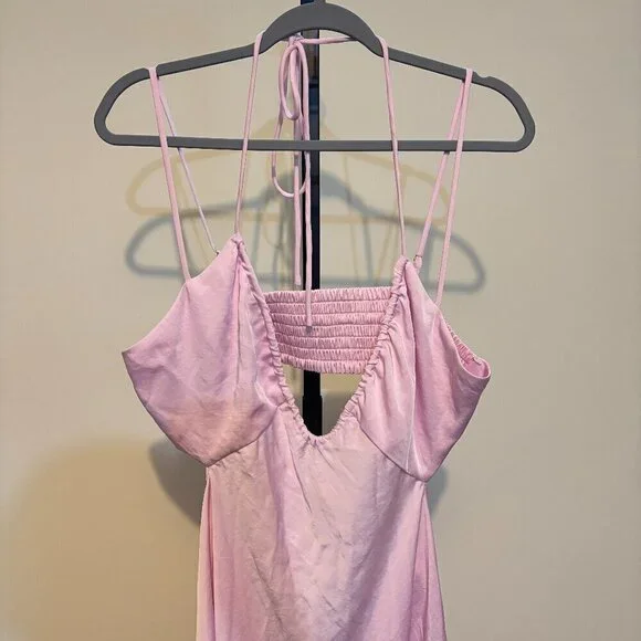 ALC Sienna Cut Out Maxi Slip Dress Pink - Picture 8 of 14